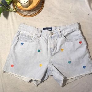 embroider heart shorts